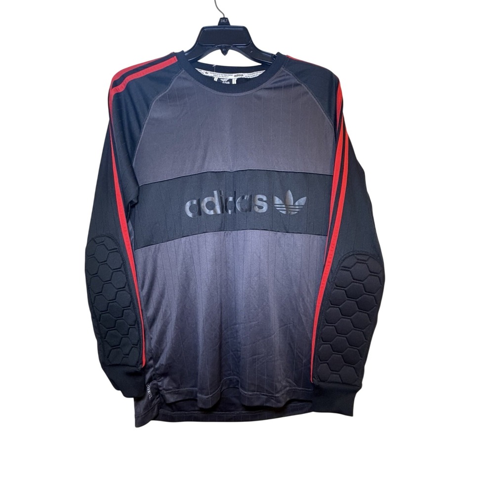 Adidas Skateboarding Climalite Long Sleeve‎ Shirt Gray/Black Red - Men's Large